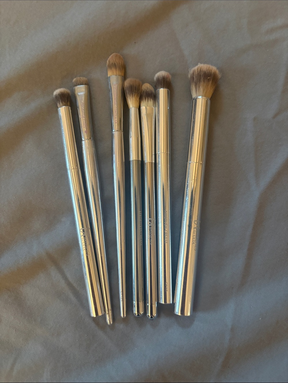 It Brushes from Ulta - Silver Makeup Brush Set with Natural Bristles